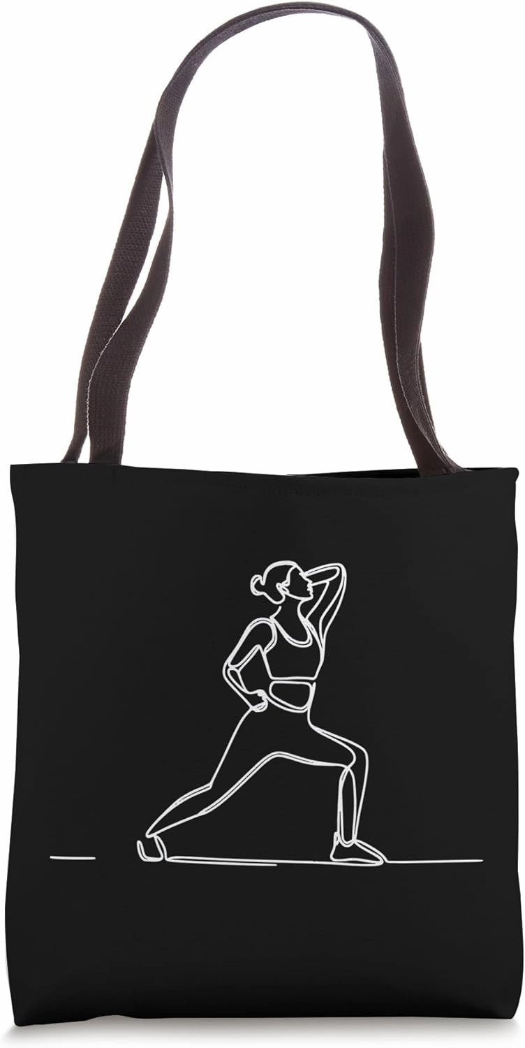 Aerobics With Line Art Drawing Aerobic Participant Tote Bag