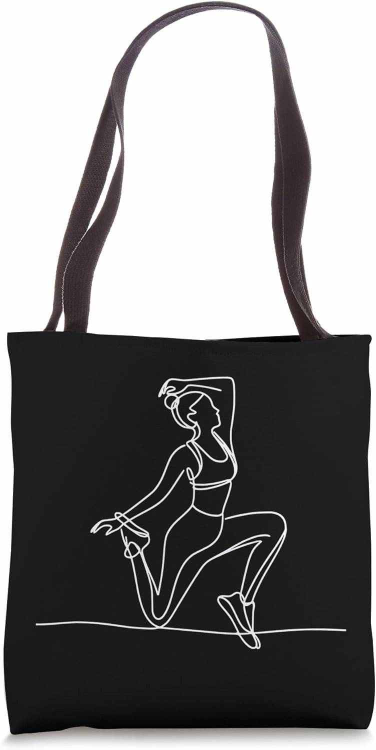 Aerobics With Line Art Drawing Aerobic Participant Tote Bag