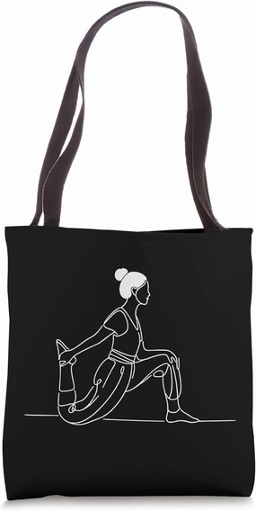 Aerobics With Line Art Drawing Aerobic Participant Tote Bag