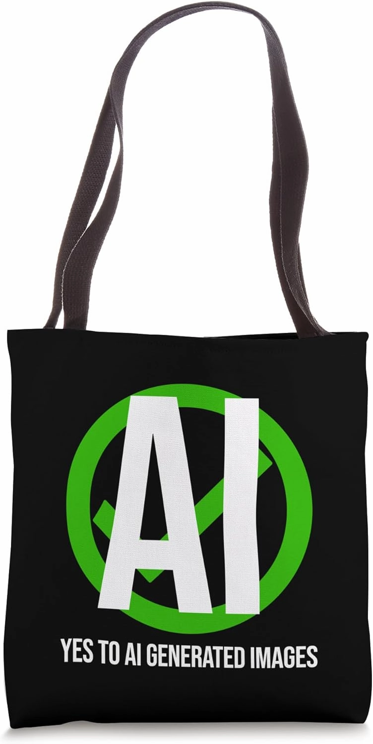 AI Art Yes to Ai Generated Artwork Tote Bag