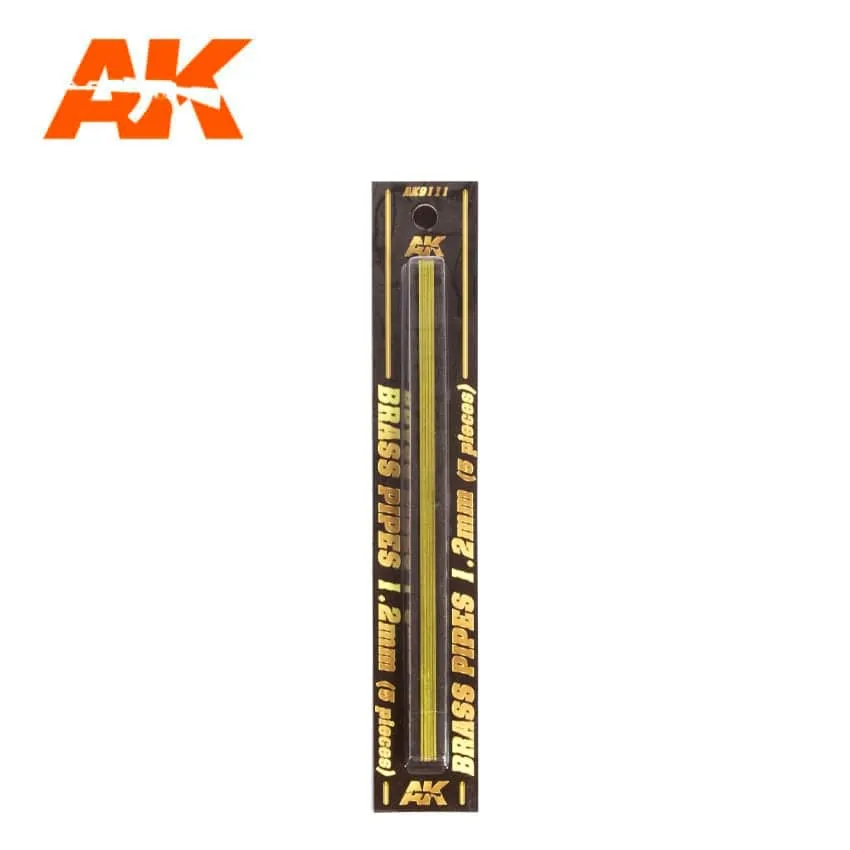 AK Interactive BRASS PIPES 1.2mm, 5 units