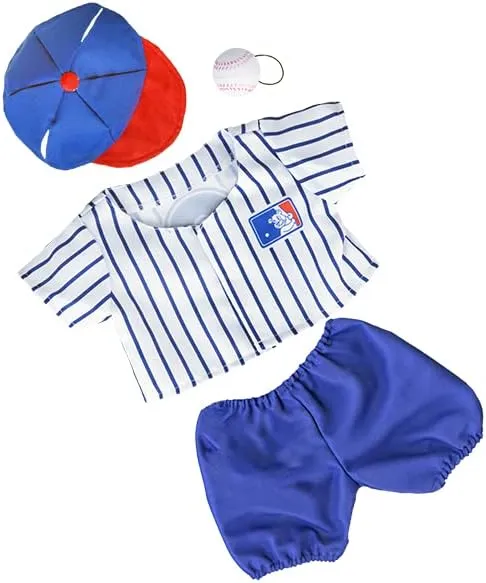 All-Stars Baseball Uniform W/Hat & Ball Outfit for Plush Toys - Fits Most 6" to 10" Toys - Shine in Style
