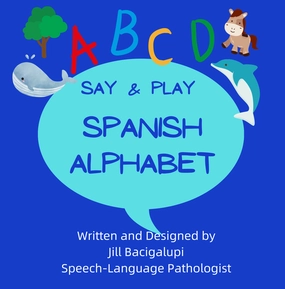 Alphabet Book IN SPANISH Learn the Alphabet - Pairs with Spanish Alphabet Set with Mini Objects-