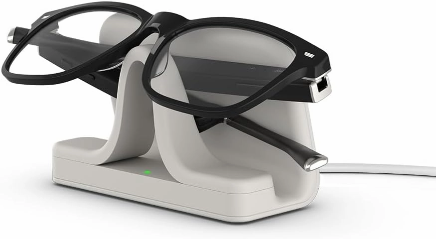 Amazon Echo Frames, an Alexa device (newest model), Smart glasses with Alexa, Square frames in Classic Black with blue light filtering lenses