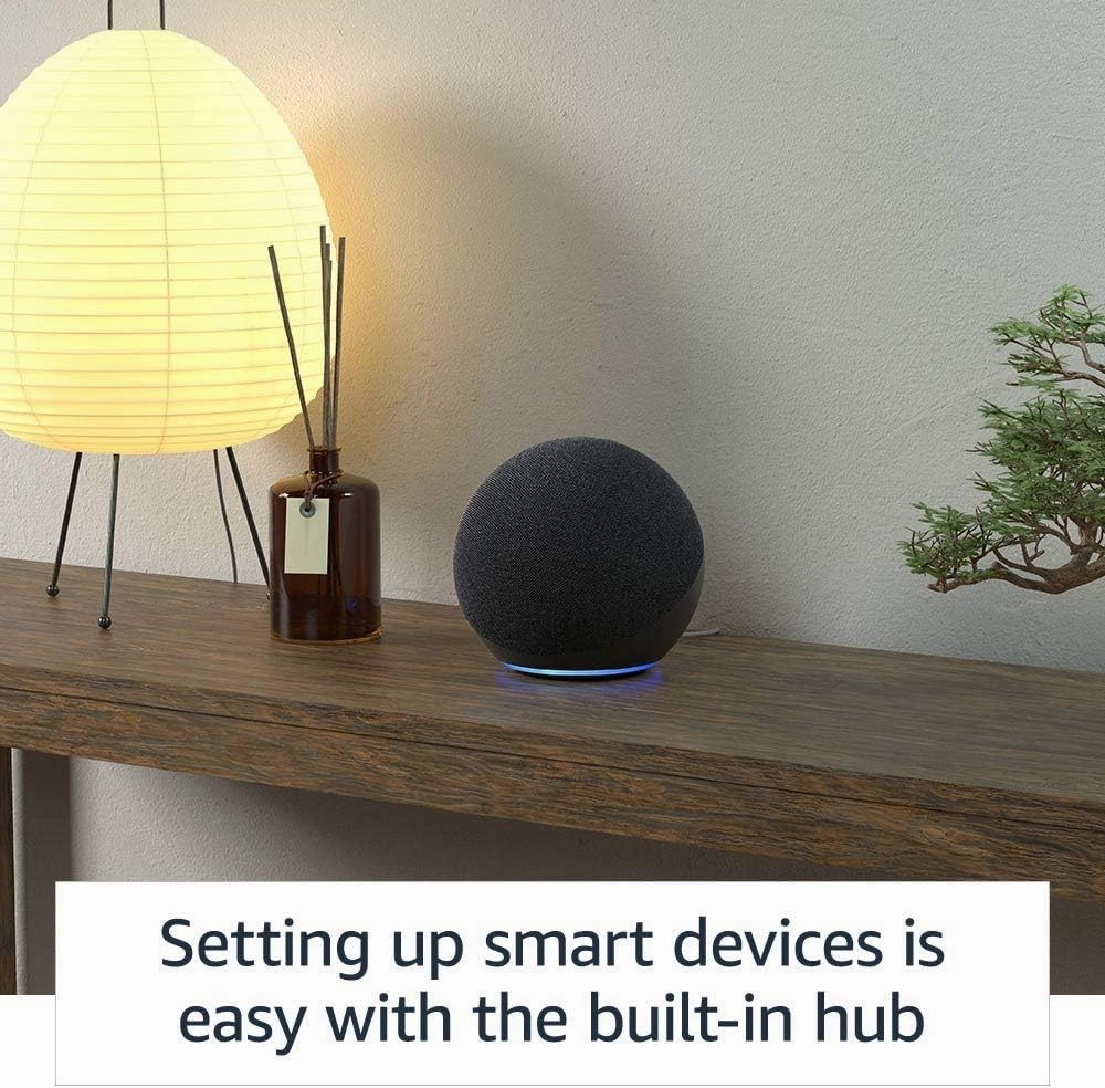 Amazon Echo (newest model), Alexa speaker with premium sound, Ideal for large bedrooms, living rooms and kitchens, Charcoal