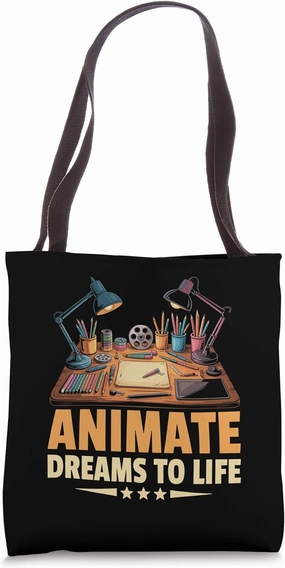 Animate Dreams To Life Animation Sketch Animate Storytelling Tote Bag