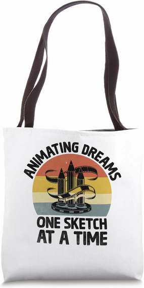 Animating Dreams One Sketch At A Time Animation Animate Tote Bag