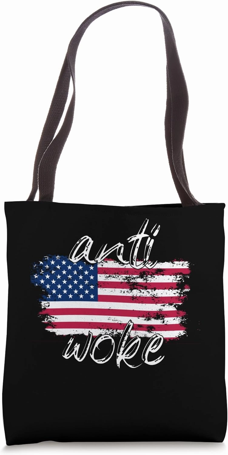 Anti Woke Controversial American Patriotic Apparel Tote Bag