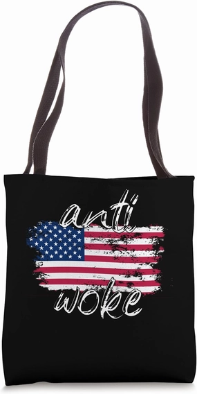Anti Woke Controversial American Patriotic Apparel Tote Bag
