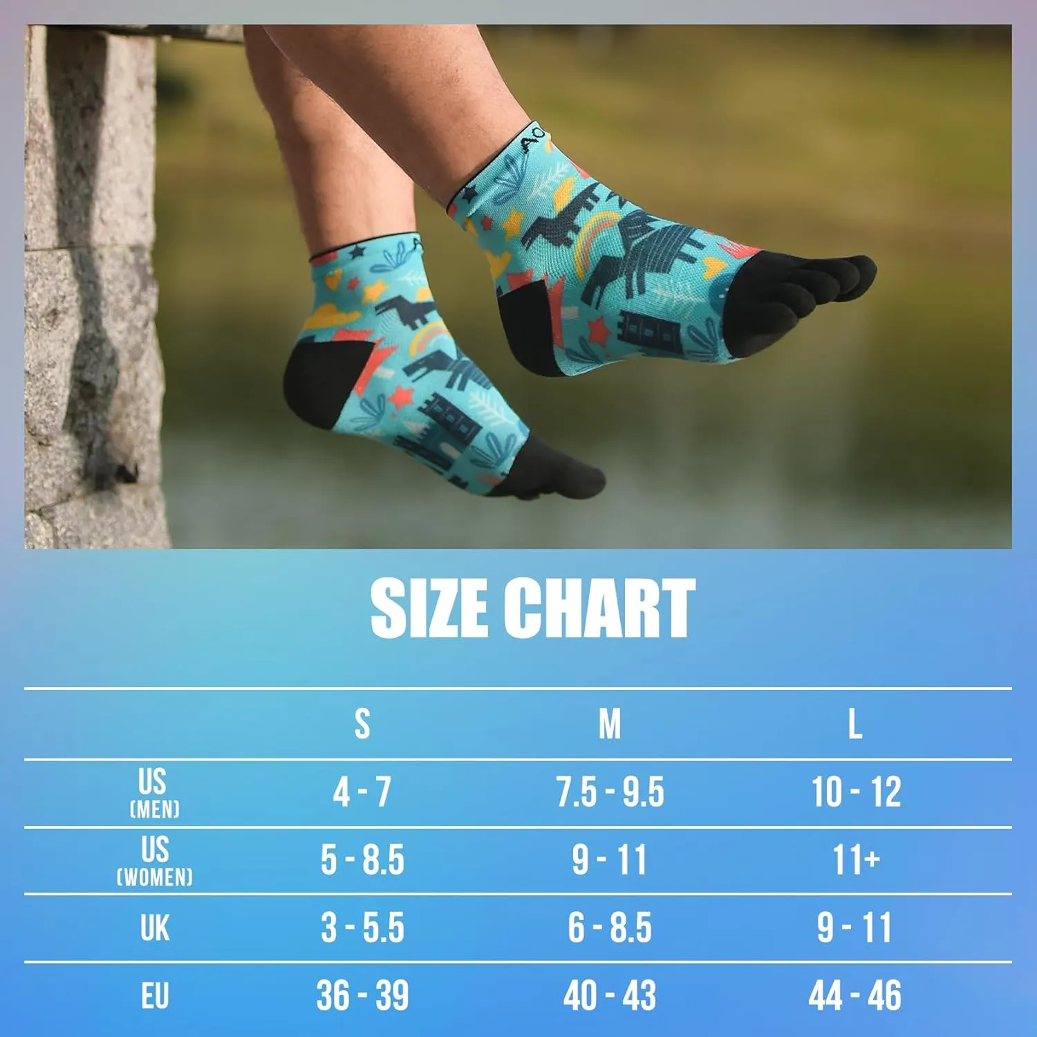 AONIJIE Toe Socks for Men and Women Athletic Hiking Coolmax Socks with toes - Soft Comfortable and Moisture Wicking