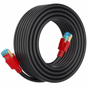 AOPOCKAN TECH Cat 8 Ethernet Cable 200 FT, Long Ethernet Cable Shielded Heavy Duty 26AWG 40Gbps 2000Mhz High Speed Cat8 LAN Network RJ45 Cable,Outdoor & Indoor,Weatherproof
