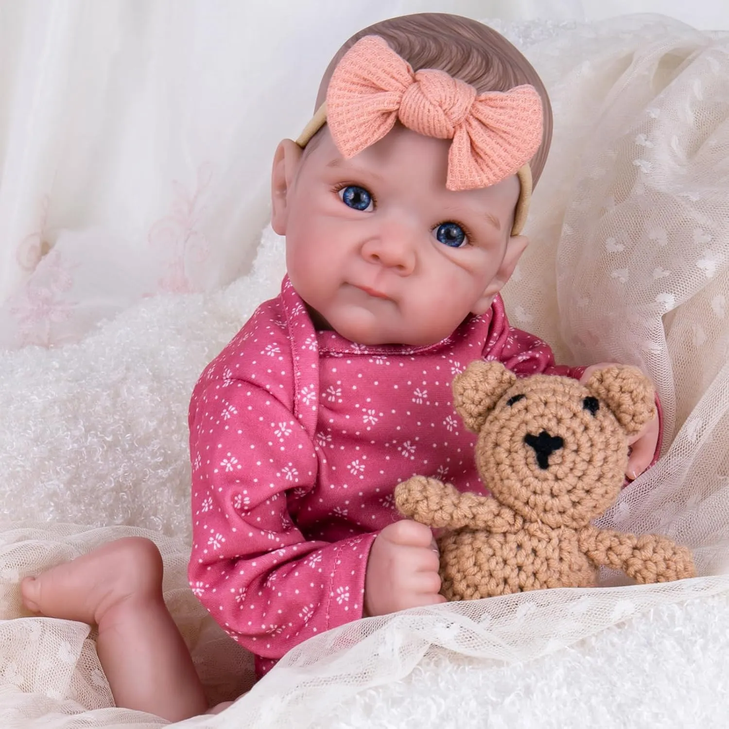 Aori Reborn Baby Dolls Girl - 20 Inch Realistic Newborn Lifelike Baby Doll with Hand-Painted Features & Weighted Cloth Body - Cuddle Companion Doll, Gift for Seniors, Collectors & Kids 3 