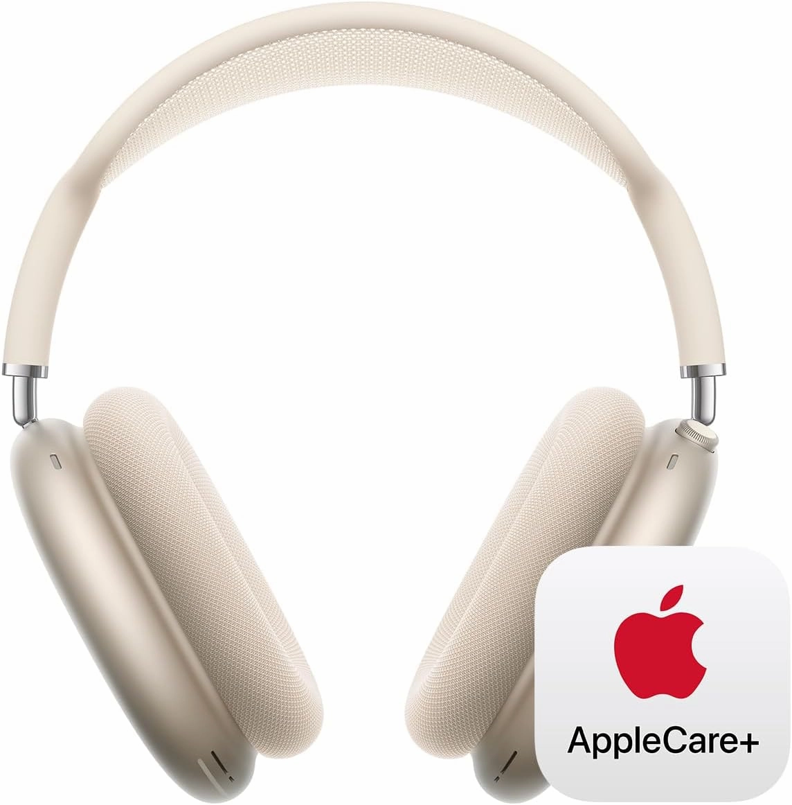 Apple AirPods Max Wireless Over-Ear Headphones, Pro-Level Active Noise Cancellation, Transparency Mode, Personalized Spatial Audio - Starlight with AppleCare  (2 Years)