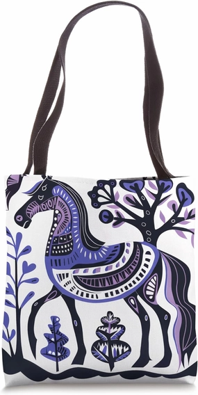 Arabian Violet Abstract Drawing Tote Bag