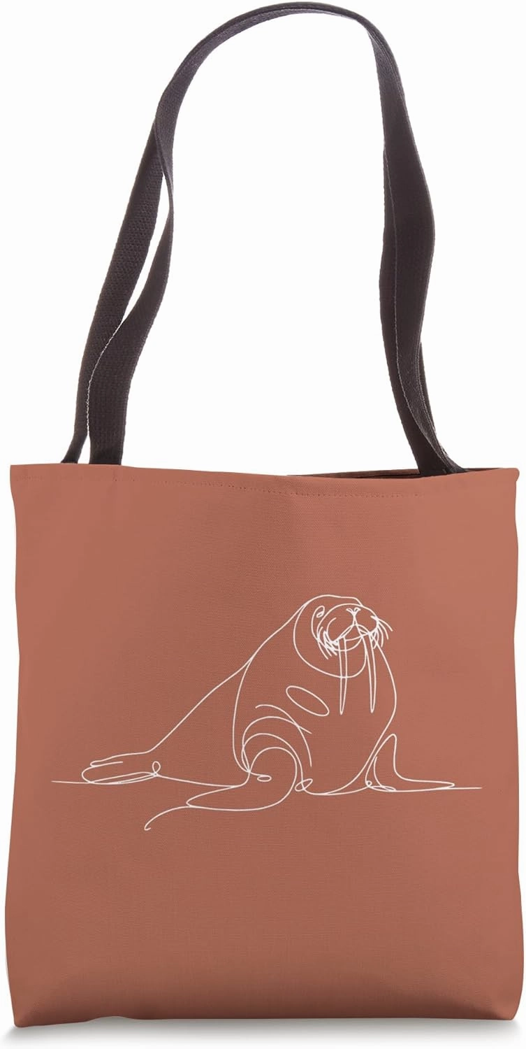 Arctic Ocean Tusk Use Social Animals Walrus Tote Bag
