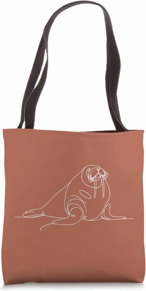 Arctic Ocean Tusk Use Social Animals Walrus Tote Bag