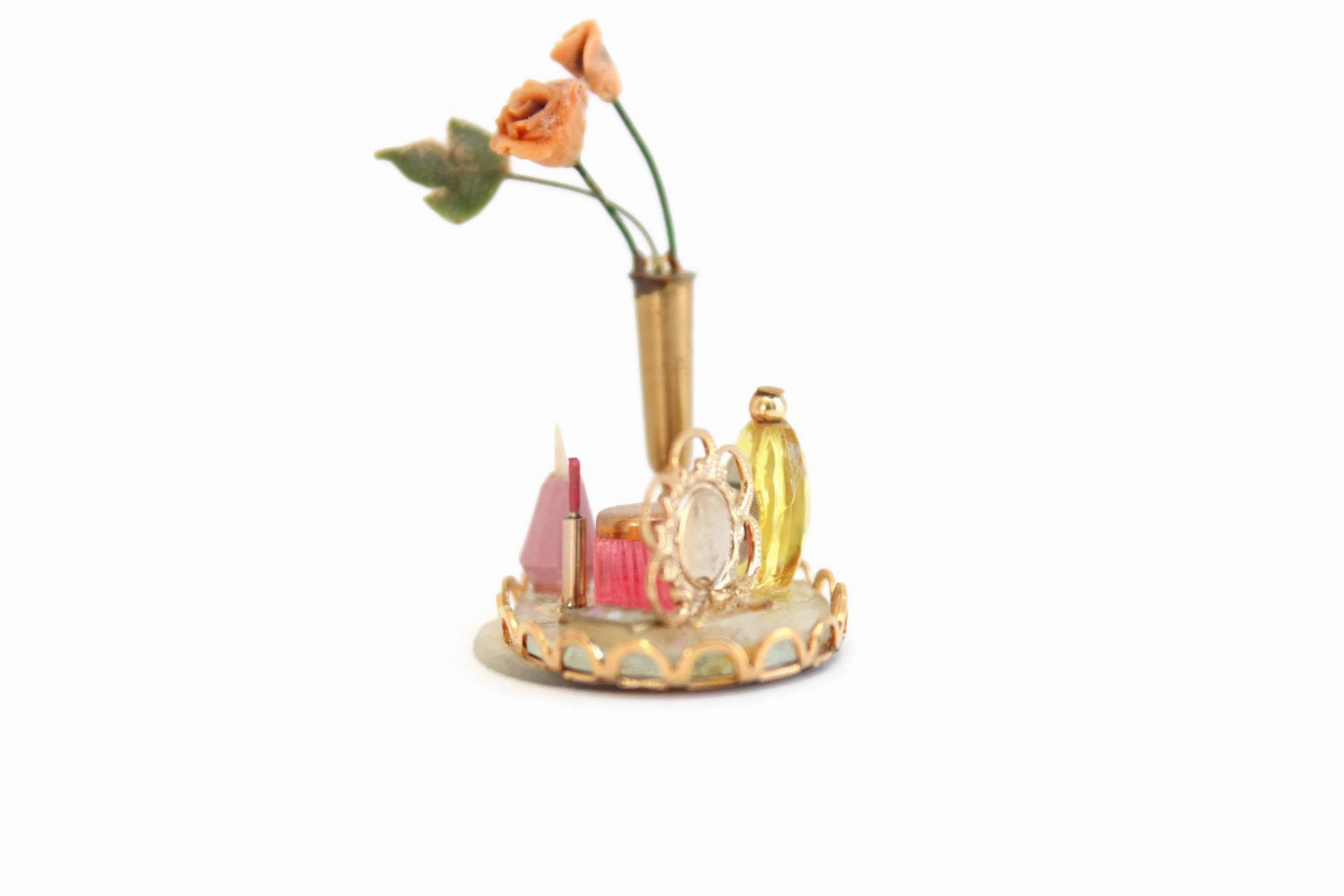 Artisan-Made Vintage 1:12 Miniature Dollhouse Vanity Tray by Brooke Tucker