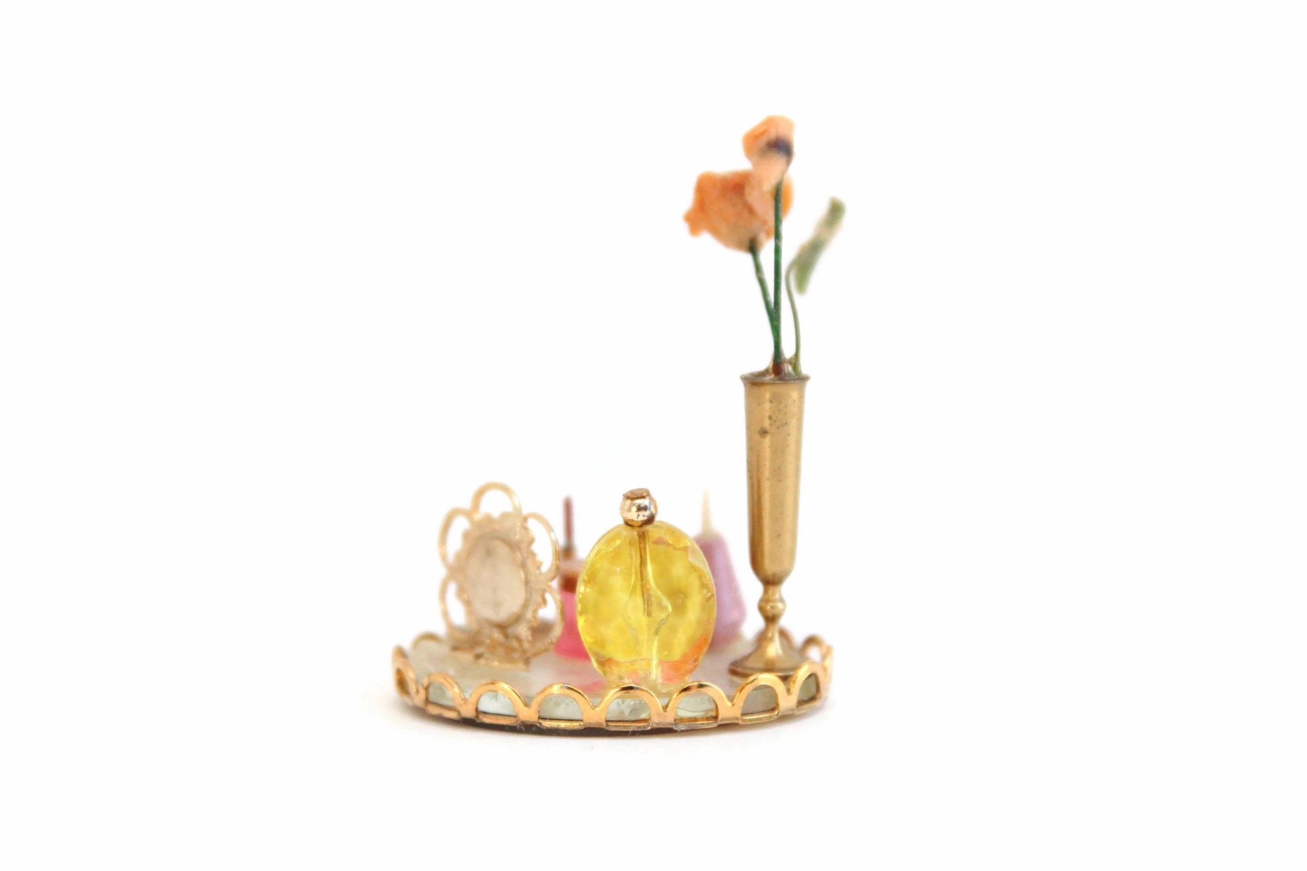 Artisan-Made Vintage 1:12 Miniature Dollhouse Vanity Tray by Brooke Tucker