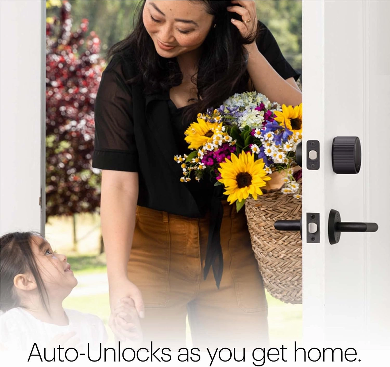August Home Matte Black Wi-Fi Smart Lock and Smart Keypad, Keyless Door Lock for Front Entry Door, Great for Guests and Vacation Rentals, AUG-SL05-KY1-G05