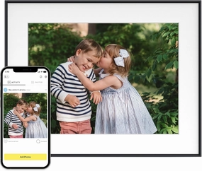Aura Walden 15" WiFi Digital Picture Frame | Wirecutter's Best Digital Frame for Gifting | Send Photos from Your Phone | Quick, Easy Setup in Aura App | Free Unlimited Storage | Ink with White Mat