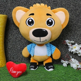 Aurbo Bear Soft Toy For Kids - Huggable Stuffed Animal (35 cm)
