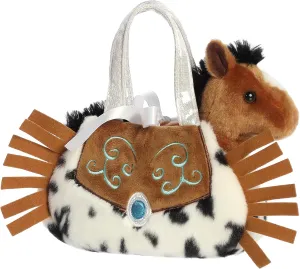 Aurora® Fashionable Fancy Pals™ Western Fringe™ Stuffed Animal - Plush with Stylish Purse for Dress Up Fun for Kids 3  Years, Costumes, and Birthdays - Brown 8 Inches