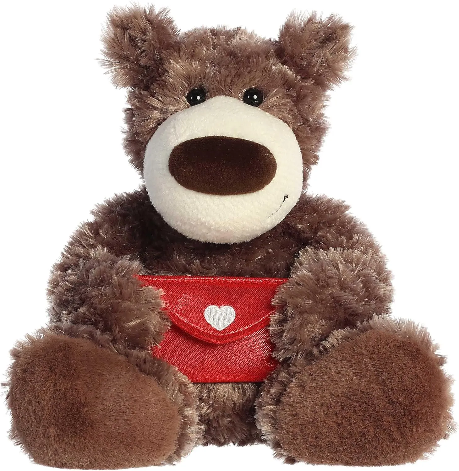 Aurora® Heartwarming Valentine Honey Bear™ with Envelope Stuffed Animal - Decorative Companion - Romantic Plush - Brown 12 Inches