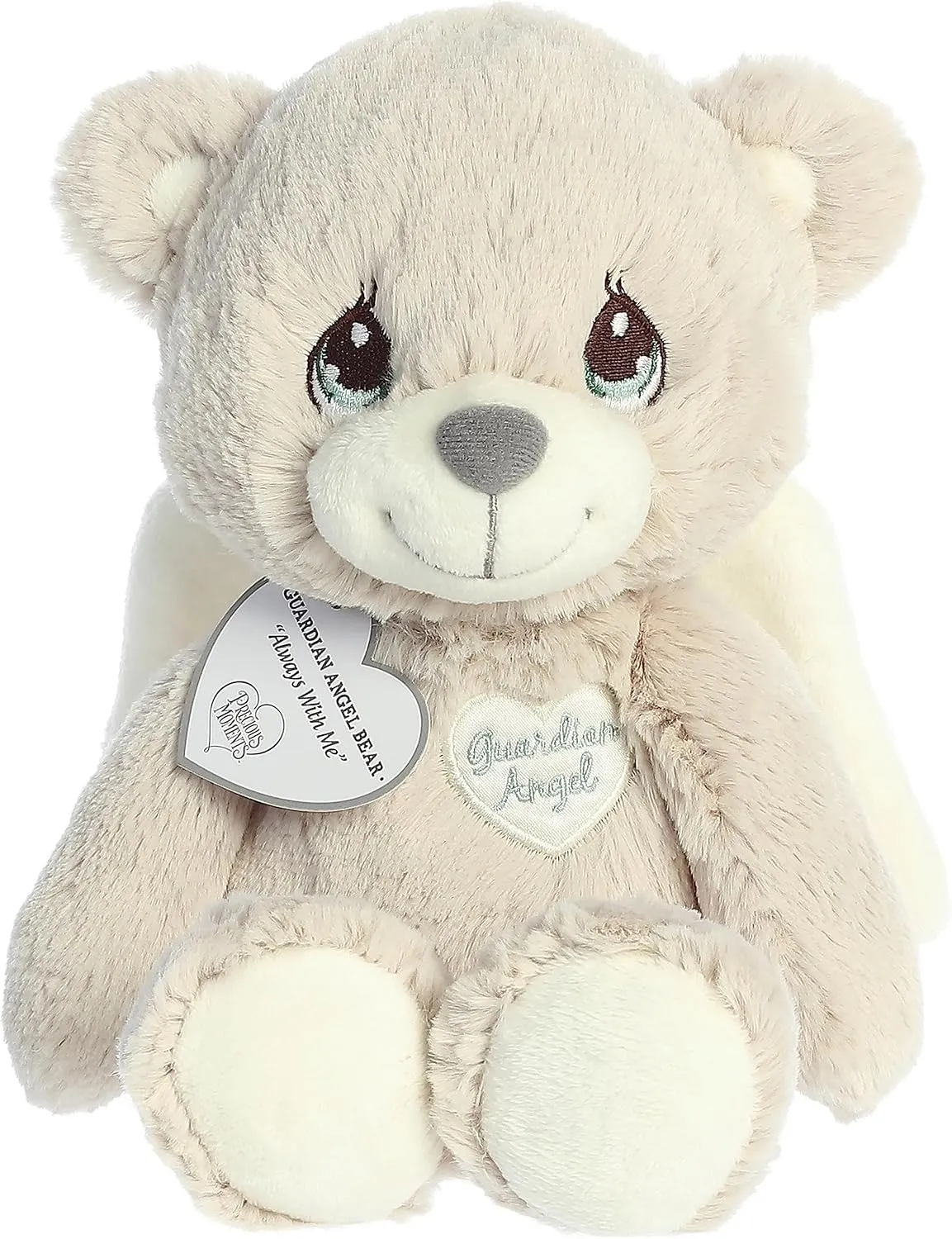Aurora® Inspirational Precious Moments™ Guardian Angel Bear Stuffed Animal - Cherished Memories - Enduring Comfort - Off-White 12 Inches