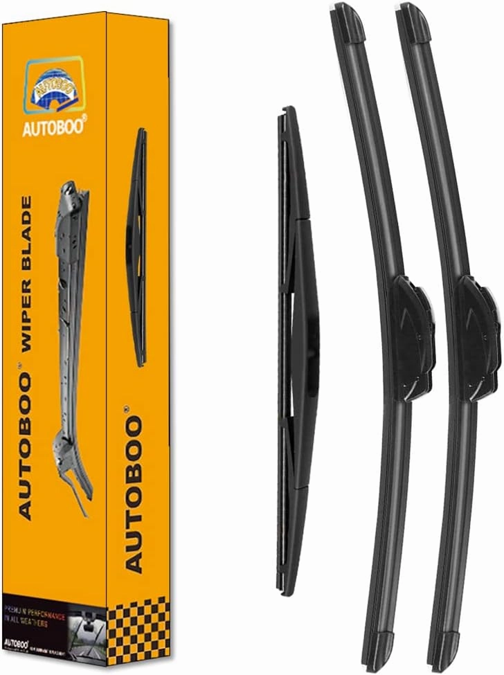 AUTOBOO 16" 16" Windshield Wipers with 12 Inch Rear Wiper Blade Replacement for Jeep wrangler JL 2018 2019 2020 2021 2022 2023-Original Factory Quality (Pack of 3)