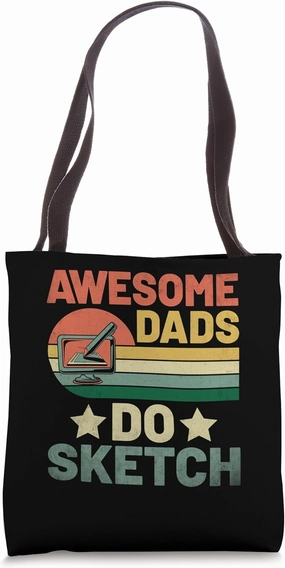 Awesome Dads Do Sketch Animation Draw Animate Storytelling Tote Bag