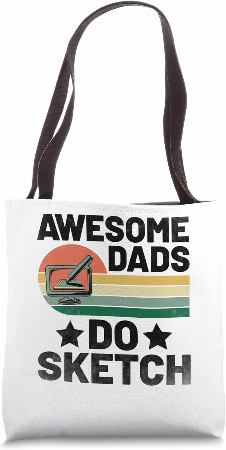 Awesome Dads Do Sketch Animation Draw Animate Storytelling Tote Bag