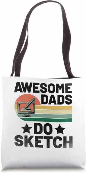 Awesome Dads Do Sketch Animation Draw Animate Storytelling Tote Bag
