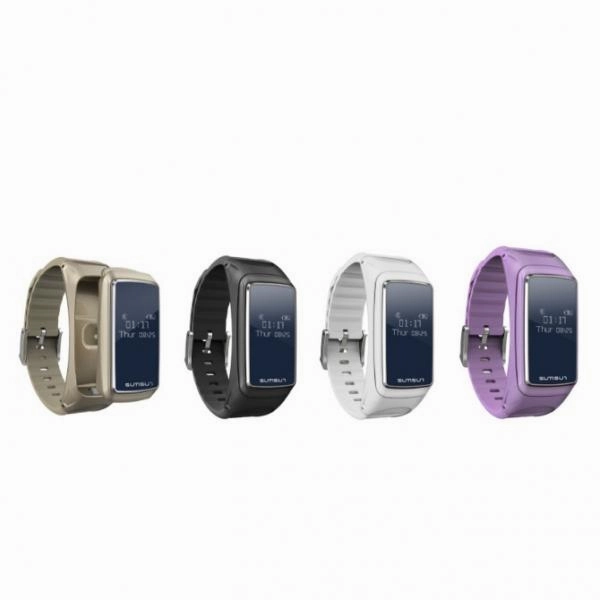 B7 Bluetooth Headset Heart Rate Monitor Smart Wristband Golden
