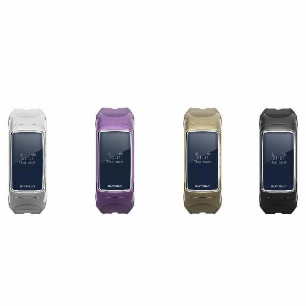 B7 Bluetooth Headset Heart Rate Monitor Smart Wristband Golden