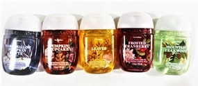 Bath & Body Works 5 Pack Pocketbac Hand Sanitizers Fall Bucket List Includes, Pumpkin Cupcake, Leaves, Frosted Cranberry, Mountain Teakwood, Marshmallow Pumpkin Latte 1 Oz Each