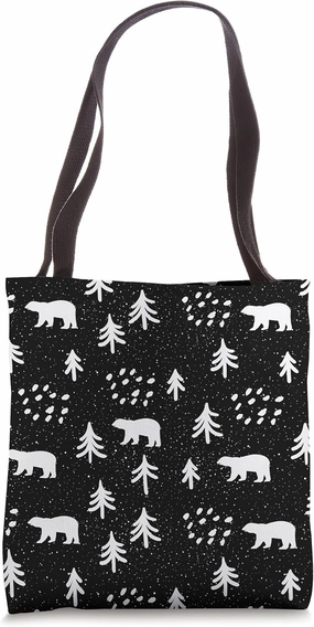 Bears Nature Forest Primitive Drawing Camping Hiking Tote Bag