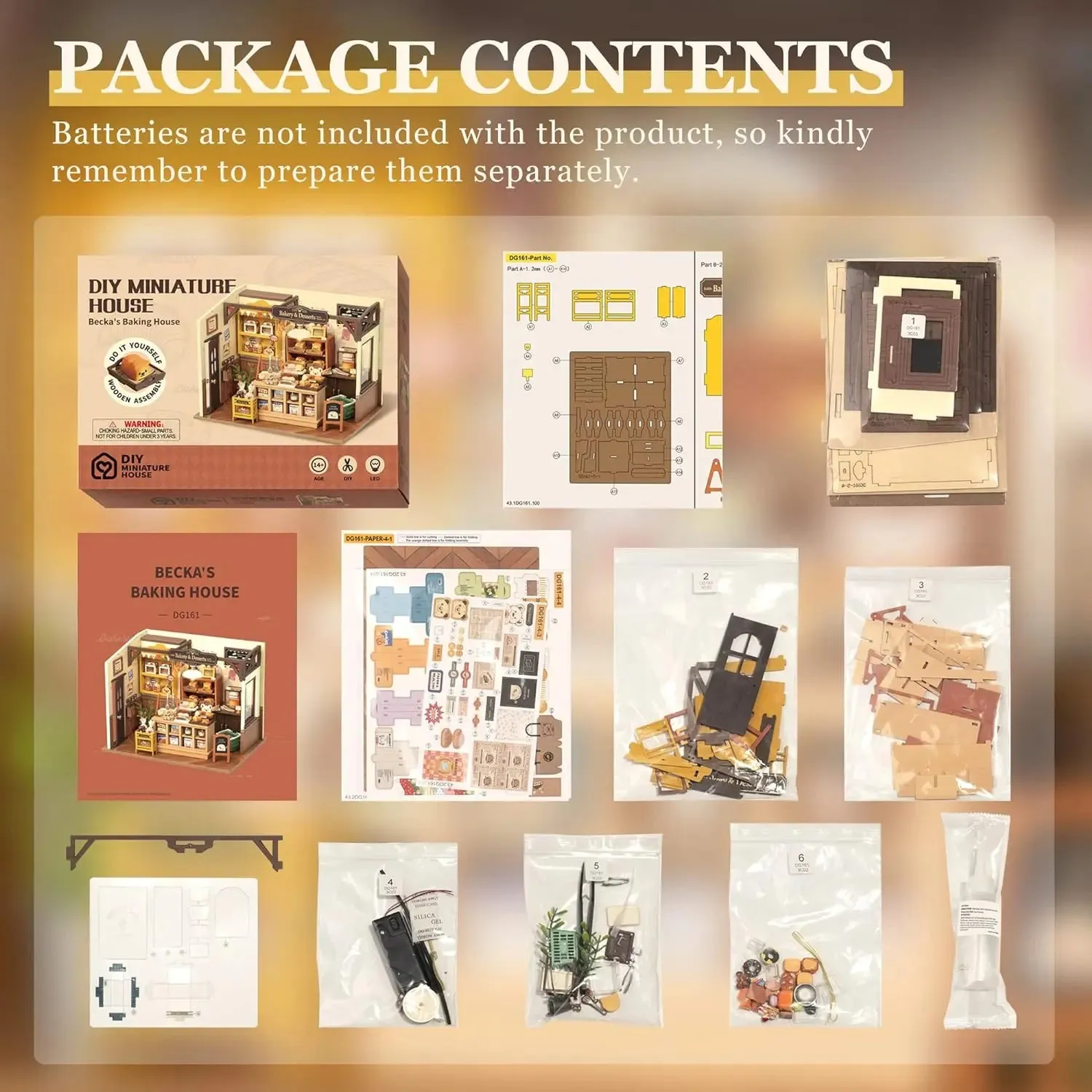 Becka's Baking House – DIY 3D Miniature Dollhouse Puzzle Kit for Teens & Adults