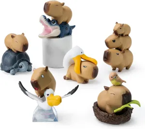 BEEMAI Capybara Series 3PCs (Set of 3 No Repeat) Blind Box Figures, Random Design Cute Figures Collectible Toys Birthday Gifts