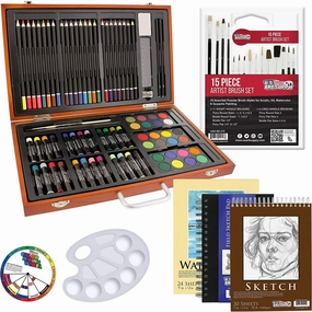 Begin your artistic journey today with this 102 piece kit of art awesomeness.