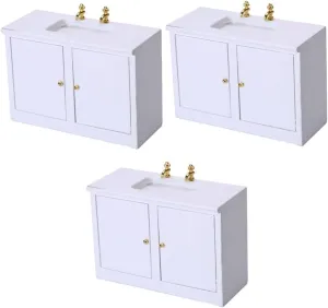 BESPORTBLE 2 pcs Mini Wash Basin Model for Dollhouse Creative Bathroom Furniture Ornament Compact Design for Play Enhances Imagination and Joyful Decor