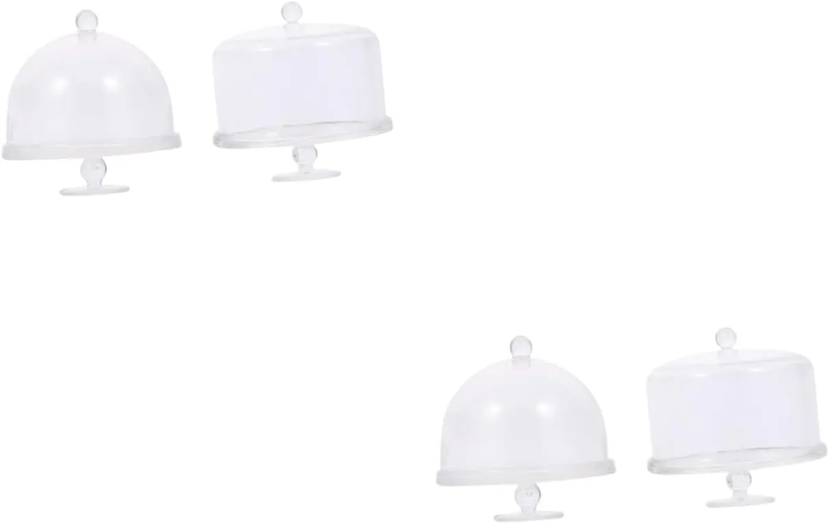 BESPORTBLE 2sets 2pcs Miniature Dollhouse Dessert Display Stand Mini Cake Stands for DIY Kitchen Safe Accessories for 2pcs*2