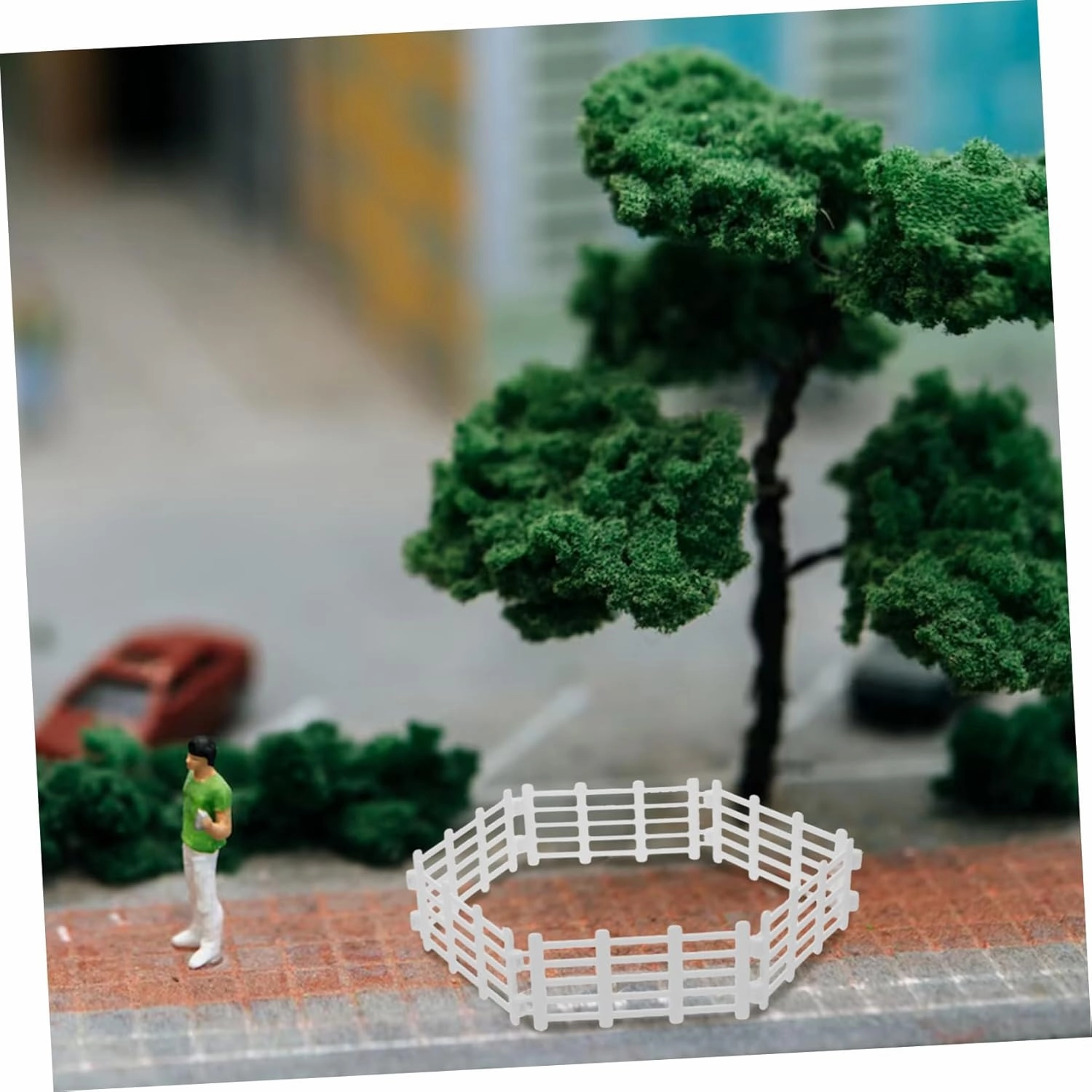 BESPORTBLE 4sets 20pcs Miniature Plastic Farm Fences Garden Landscape Decor for Dollhouse Micro Model Scenery for DIY Fairy Gardens and Miniature Landscapes 20pcs*4