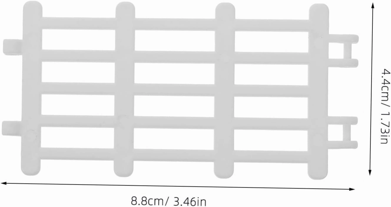 BESPORTBLE 4sets 20pcs Miniature Plastic Farm Fences Garden Landscape Decor for Dollhouse Micro Model Scenery for DIY Fairy Gardens and Miniature Landscapes 20pcs*4