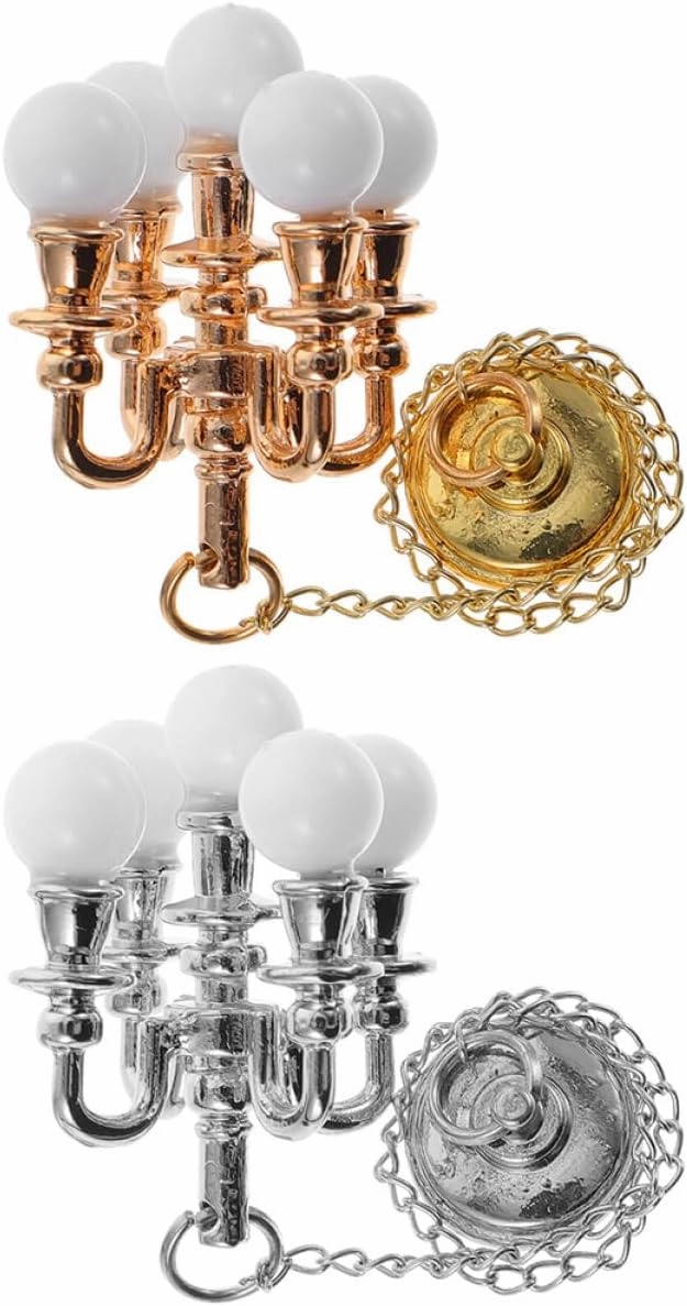 BESPORTBLE 5sets 2pcs Miniature Ceiling Lamp Tiny House Decorative Light Simulation Lamp for Dollhouse Compact Design for Miniature Ornaments and Landscape Decor 2pcs*5