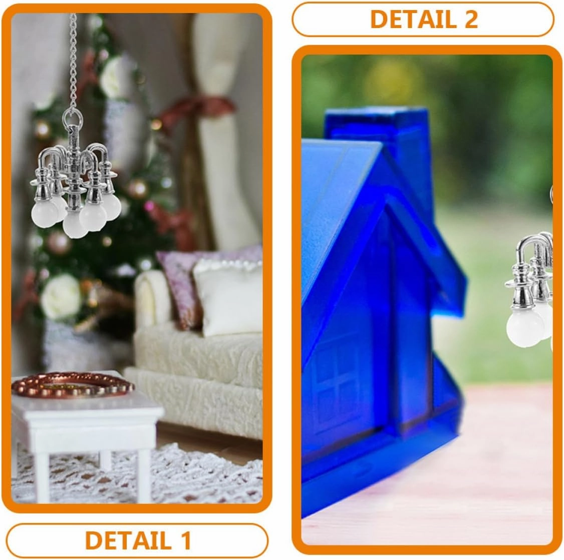 BESPORTBLE 5sets 2pcs Miniature Ceiling Lamp Tiny House Decorative Light Simulation Lamp for Dollhouse Compact Design for Miniature Ornaments and Landscape Decor 2pcs*5
