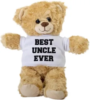 Best Uncle Ever Teddy Bear, Gift Stuffed Animal, Plush Teddy Bear with Tee, Gift for Her, Birthday Idea