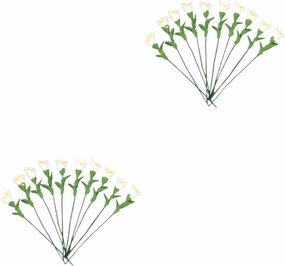 BESTOYARD 20pcs Miniature Flower Decoration Imitation Floral Playthings for Dollhouse Realistic Design Compact Craft for Miniature Living Room Display