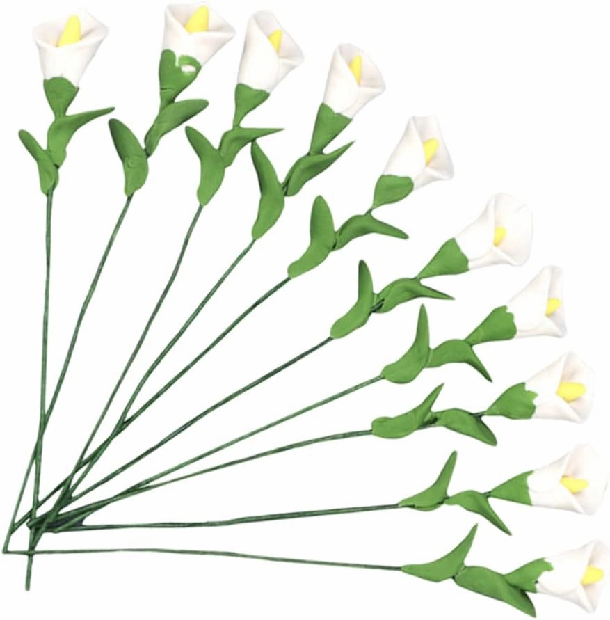 BESTOYARD 20pcs Miniature Flower Decoration Imitation Floral Playthings for Dollhouse Realistic Design Compact Craft for Miniature Living Room Display