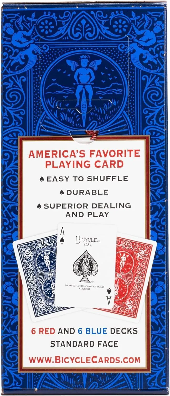 Bicycle Standard Playing Cards, Poker Size, 12 Pack