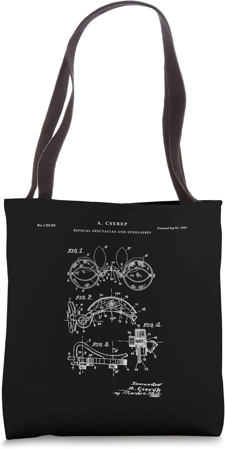 Bifocal Lense Patent - optometry Tote Bag